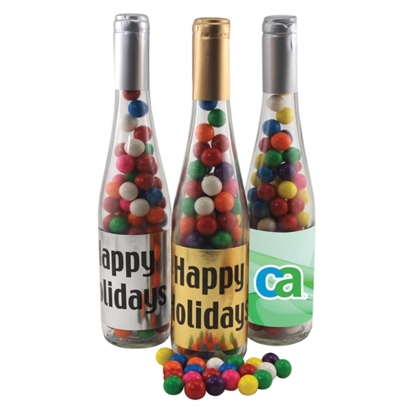 11" Glass Champagne Bottle with Gumballs... from ASI 44900 NC Custom (CI/Lanco) / Lanco
