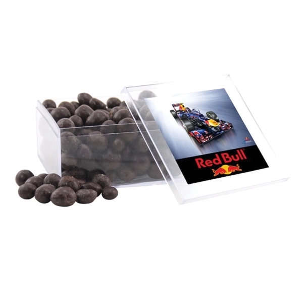 Chocolate Espresso Beans in a Clear Acrylic Box- 4" x 4"... from ASI 44900 NC Custom (CI/Lanco) / Lanco