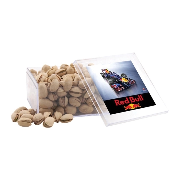 Pistachios in a Clear Acrylic Box- 4" x 4" x 2"... from ASI 44900 NC Custom (CI/Lanco) / Lanco