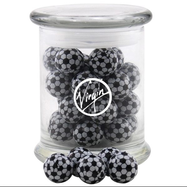 Chocolate Soccer Balls in a Large Round Glass Status Jar with... from ASI 44900 NC Custom (CI/Lanco) / Lanco