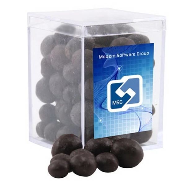 Chocolate Espresso Beans in a Clear Acrylic Box- 2.25" x 2.25"... from ASI 44900 NC Custom (CI/Lanco) / Chocolate Inn