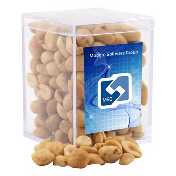 Peanuts in a Clear Acrylic Box- 2.25" x 2.25" x 3"... from ASI 44900 NC Custom (CI/Lanco) / Chocolate Inn