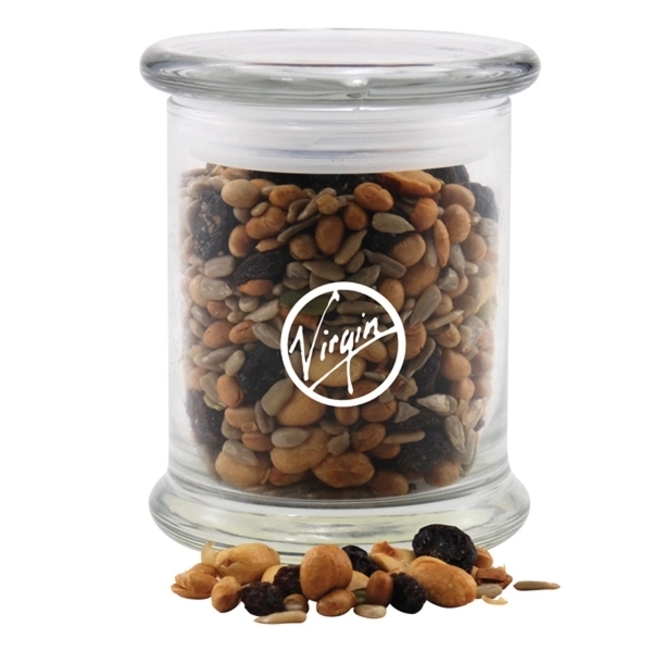 Trail Mix in a Large Round Glass Status Jar with Lid... from ASI 44900 NC Custom (CI/Lanco) / Lanco