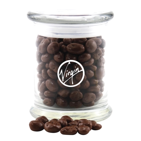 Chocolate Covered Raisins in a Large Round Glass Status Jar with... from ASI 44900 NC Custom (CI/Lanco) / Lanco