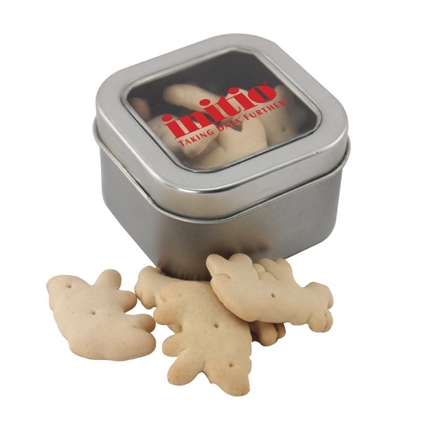 Metal Tin with Window Lid and Animal Crackers... from ASI 44900 NC Custom (CI/Lanco) / Lanco