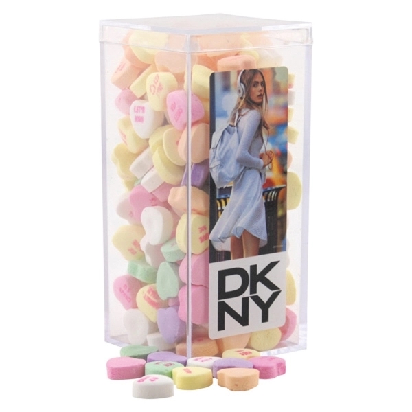 Conversation Hearts in a Clear Acrylic Box- 2.25" x 2.25" x... from ASI 44900 NC Custom (CI/Lanco) / Lanco