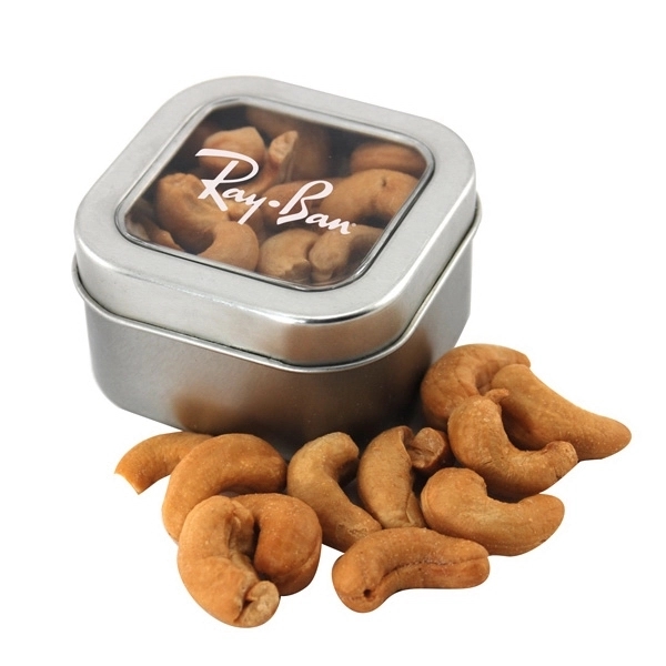 Metal Tin with Window Lid and Cashews... from ASI 44900 NC Custom (CI/Lanco) / Lanco