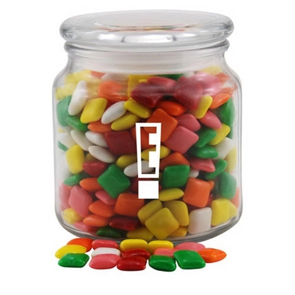 Mini Chicklets Gum in a Glass apothecary Jar with Lid... from ASI 44900 NC Custom (CI/Lanco) / Lanco