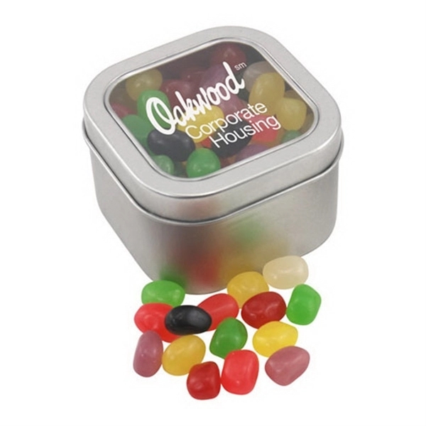 Large Metal Tin with Window Lid and Jelly Beans... from ASI 44900 NC Custom (CI/Lanco) / Lanco