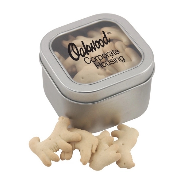 Large Metal Tin with Window Lid and Animal Crackers... from ASI 44900 NC Custom (CI/Lanco) / Lanco