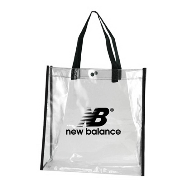 Clear PVC tote bag with vibrant colored trim and handles with... from ASI 44900 NC Custom (CI/Lanco) / Lanco