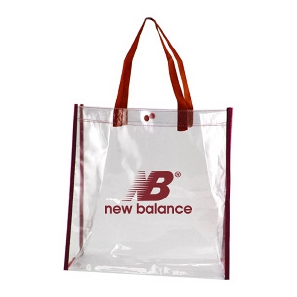 Clear PVC tote bag with vibrant colored trim and handles with... from ASI 44900 NC Custom (CI/Lanco) / Lanco