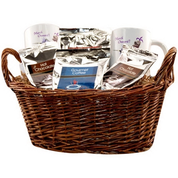 Gift basket with coffee, tea and mugs... from ASI 44900 NC Custom (CI/Lanco) / Lanco