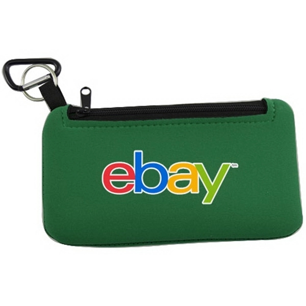 Smartphone holder made of neoprene with a carabiner and a zippered... from ASI 44900 NC Custom (CI/Lanco)