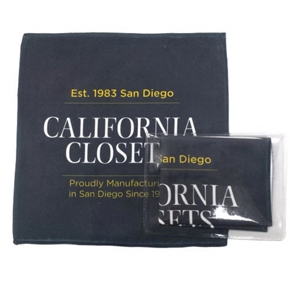 8" x 8" microsuede microfiber cleaning cloth with pouch.... from ASI 44900 NC Custom (CI/Lanco) / Lanco
