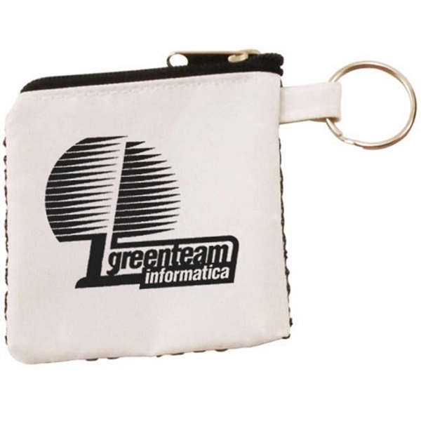 2 1/4" x 2" nylon and mesh zippered pouch with keychain... from ASI 44900 NC Custom (CI/Lanco)