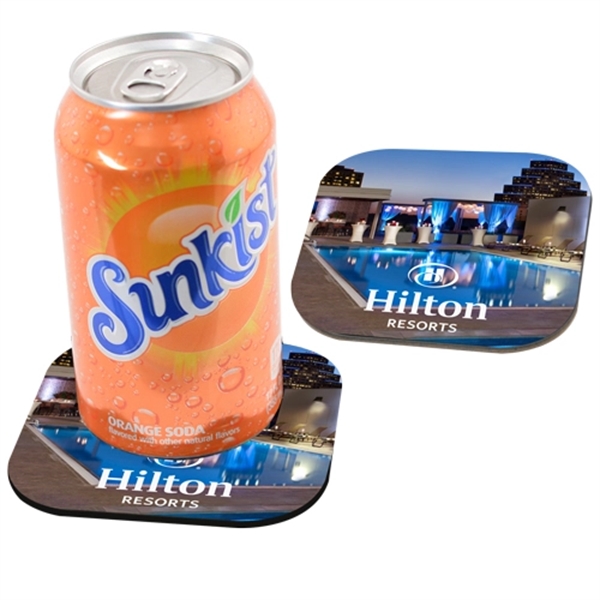 Full Color Square Drink Coaster with Hardboard Back, 3 3/4" w... from ASI 44900 NC Custom (CI/Lanco) / Lanco