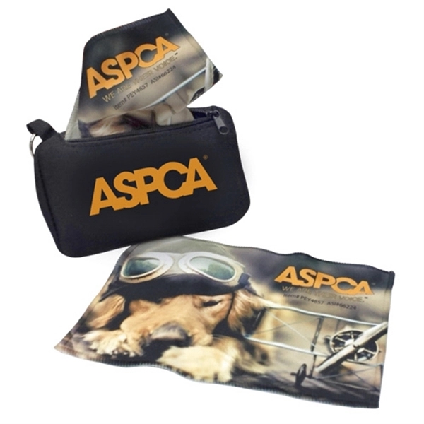 5" x 7" dual sided microfiber cloth in a phone case.... from ASI 44900 NC Custom (CI/Lanco)