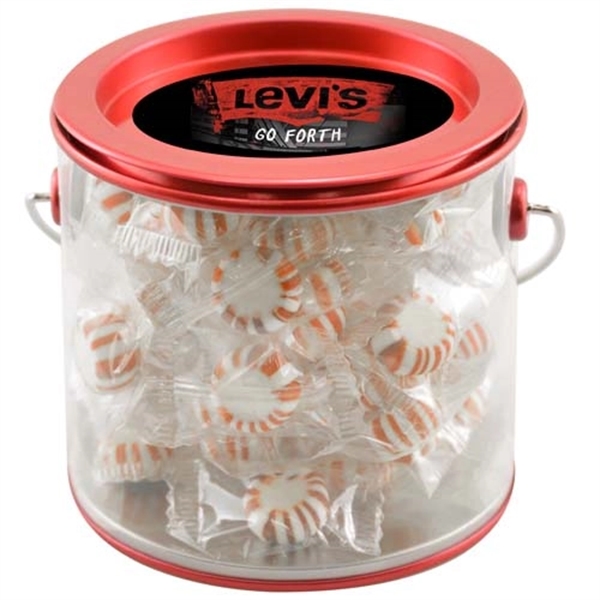 3 7/8" x 4" customizable tin pail filled with Starlight Mints.... from ASI 44900 NC Custom (CI/Lanco) / Lanco