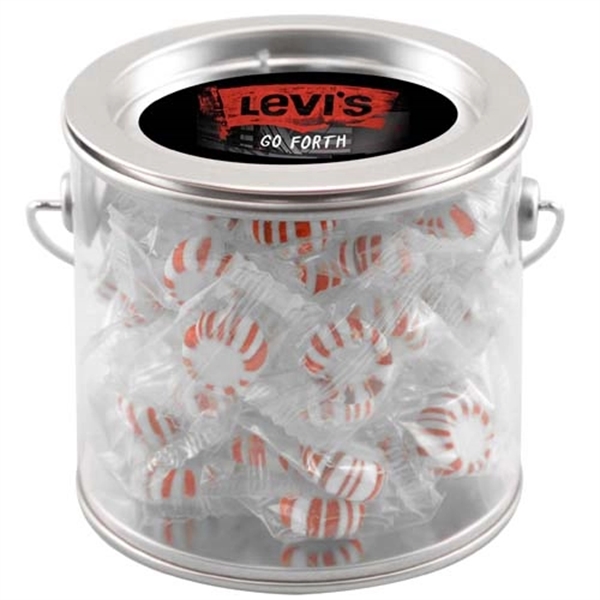 3 7/8" x 4" customizable tin pail filled with Starlight Mints.... from ASI 44900 NC Custom (CI/Lanco) / Lanco