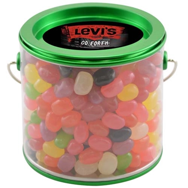 3 7/8" x 4" customizable tin pail filled with jelly beans.... from ASI 44900 NC Custom (CI/Lanco) / Lanco