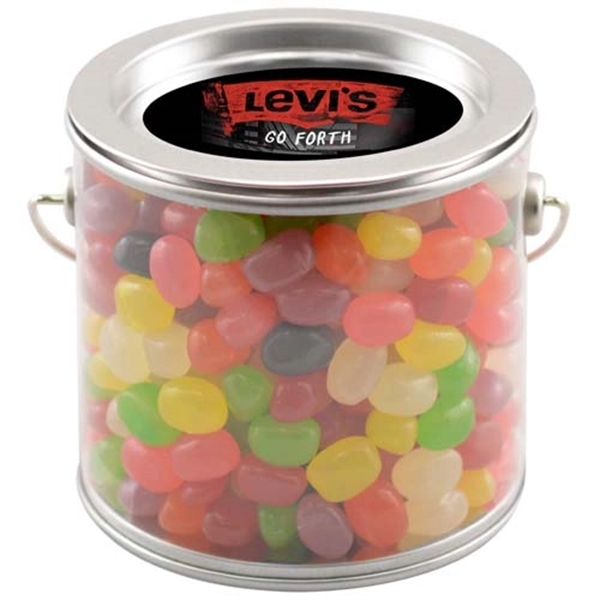 3 7/8" x 4" customizable tin pail filled with jelly beans.... from ASI 44900 NC Custom (CI/Lanco) / Lanco