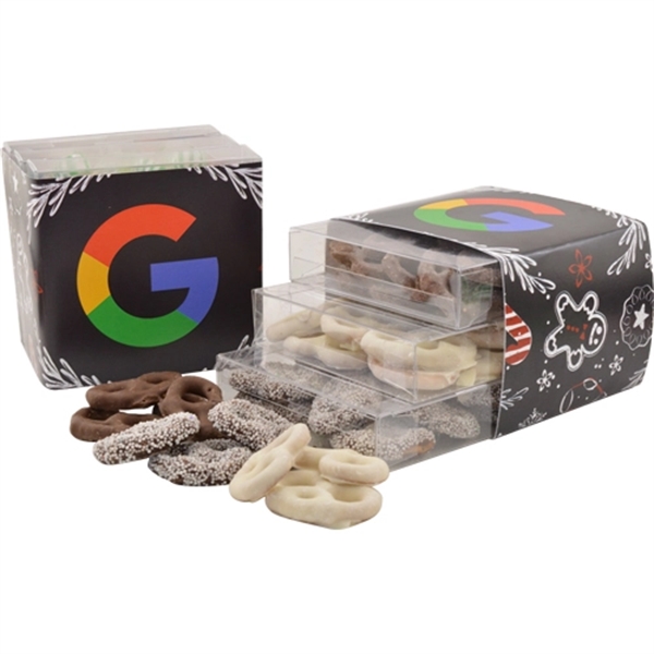 3 level stacked acetate tower filled with yogurt pretzels, chocolate covered... from ASI 44900 NC Custom (CI/Lanco) / Lanco