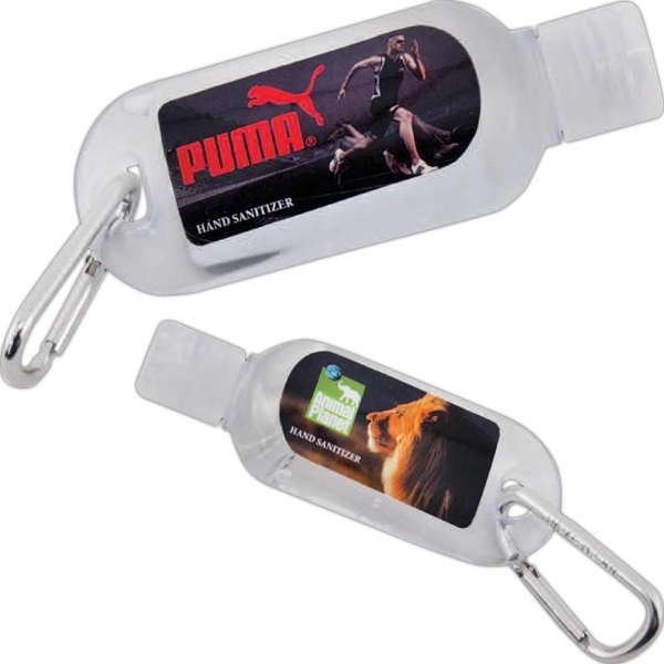 2 oz. bottle of hand sanitizer gel with carabiner.... from ASI 44900 NC Custom (CI/Lanco) / Lanco