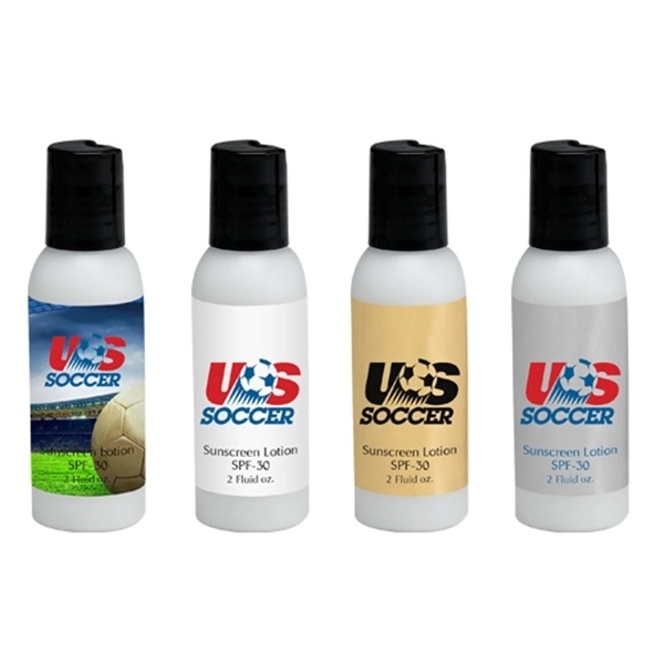 Sunscreen lotion SPF30 in Round Bottle- Made in USA... from ASI 44900 NC Custom (CI/Lanco) / Lanco