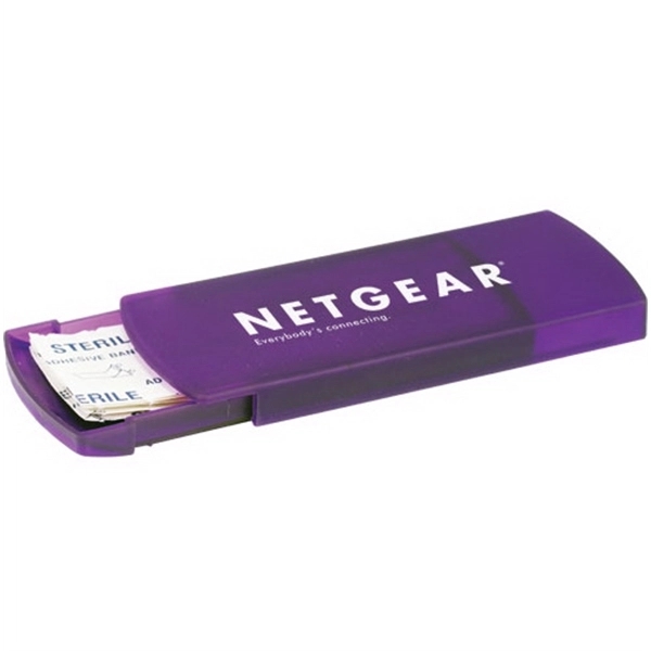 Translucent plastic bandage case with five large adhesive bandages.... from ASI 44900 NC Custom (CI/Lanco) / Lanco