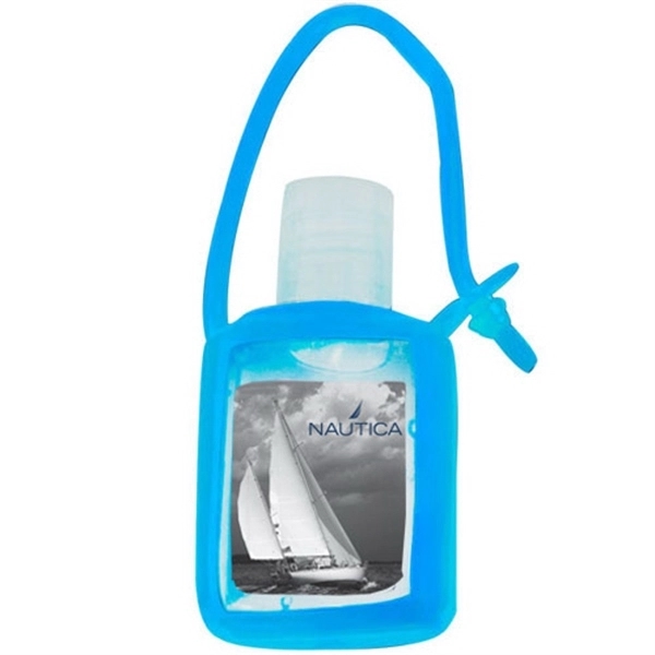 0.5 oz. of hypoallergenic hand sanitizer gel in a silicone keychain... from ASI 44900 NC Custom (CI/Lanco) / Lanco