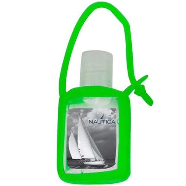 0.5 oz. of hypoallergenic hand sanitizer gel in a silicone keychain... from ASI 44900 NC Custom (CI/Lanco) / Lanco