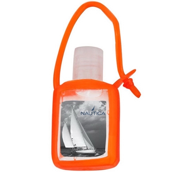 0.5 oz. of hypoallergenic hand sanitizer gel in a silicone keychain... from ASI 44900 NC Custom (CI/Lanco) / Lanco