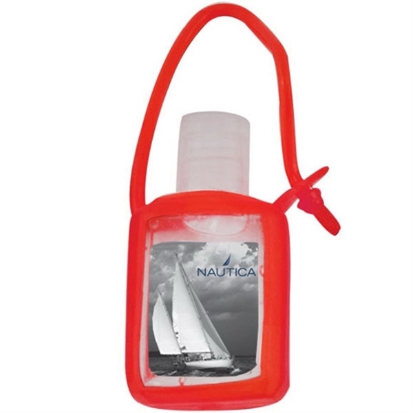 0.5 oz. of hypoallergenic hand sanitizer gel in a silicone keychain... from ASI 44900 NC Custom (CI/Lanco) / Lanco