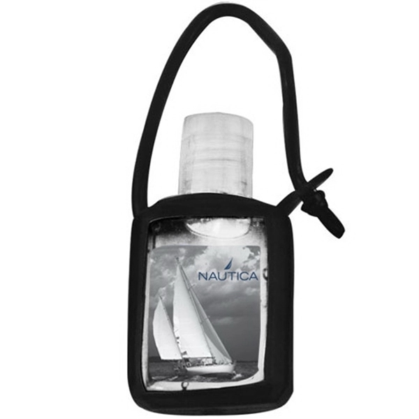 0.5 oz. of hypoallergenic hand sanitizer gel in a silicone keychain... from ASI 44900 NC Custom (CI/Lanco) / Lanco