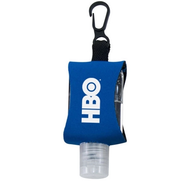 0.5 oz. of hypoallergenic hand sanitizer gel in a neoprene keychain... from ASI 44900 NC Custom (CI/Lanco) / Lanco