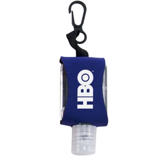 0.5 oz. of hypoallergenic hand sanitizer gel in a neoprene keychain... from ASI 44900 NC Custom (CI/Lanco) / Lanco