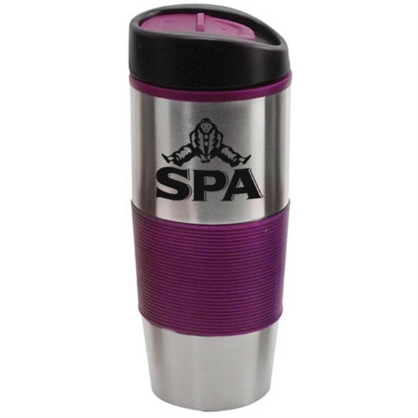 A double-walled stainless steal tumbler with silicone sleeve that keeps your... from ASI 44900 NC Custom (CI/Lanco) / Lanco
