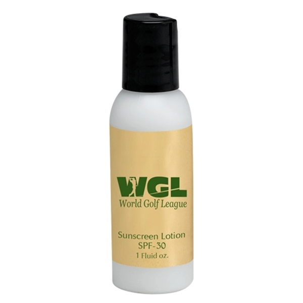 Sunscreen lotion SPF30 in Round Bottle- Made in USA... from ASI 44900 NC Custom (CI/Lanco) / Lanco