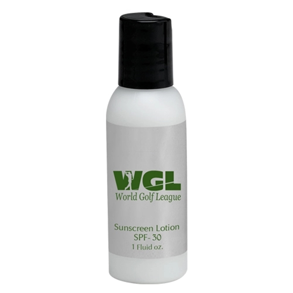 Sunscreen lotion SPF30 in Round Bottle- Made in USA... from ASI 44900 NC Custom (CI/Lanco) / Lanco