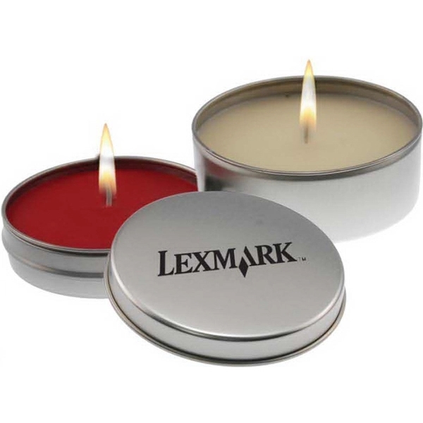 8 oz. wax candle inside a metal tin; offered in an... from ASI 44900 NC Custom (CI/Lanco) / Lanco