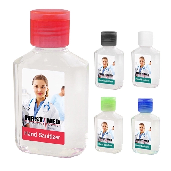 2 oz. bottle of hand sanitizer gel with a colored cap.... from ASI 44900 NC Custom (CI/Lanco) / Lanco