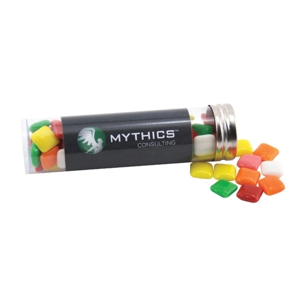 Mini Chicklets Gum in a 5 " Plastic Tube with Metal... from ASI 44900 NC Custom (CI/Lanco) / Lanco