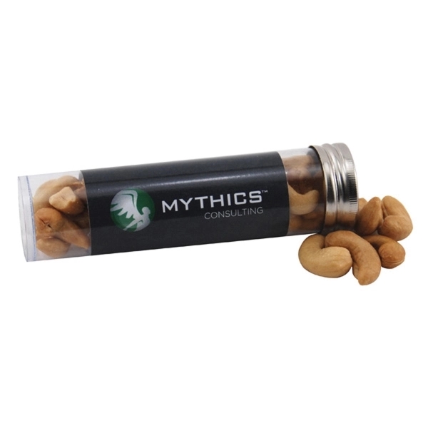 Cashews in a 5 " Plastic Tube with Metal Cap and... from ASI 44900 NC Custom (CI/Lanco) / Lanco