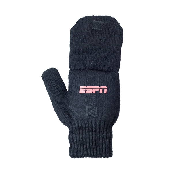 Glomitt- glove & mitten, ragg wool shell with 3M Thinsulate lining... from ASI 62192 Illinois Glove Co / Honest Abe®