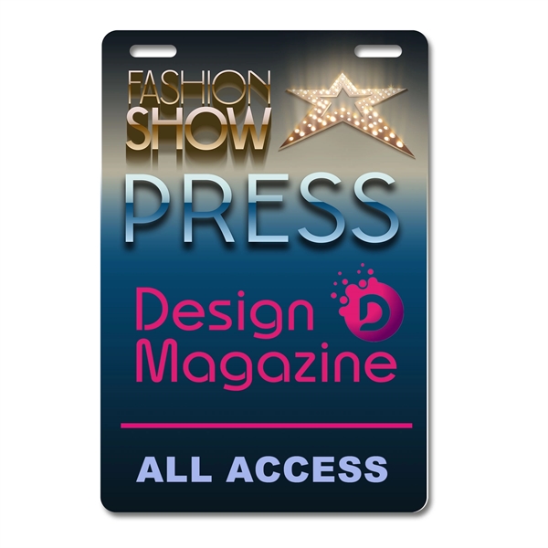 One- or two-sided name badges with a clear plastic pouch, digitally... from ASI 79898 Promovision / PROMOVISION