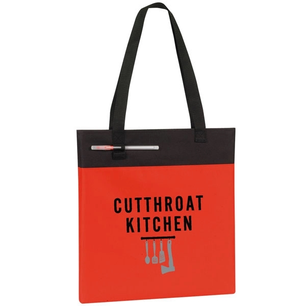 600D polyester tote with large capacity, colored body, black handle and... from ASI 39820 Opusline (Benmex) / Opus Line