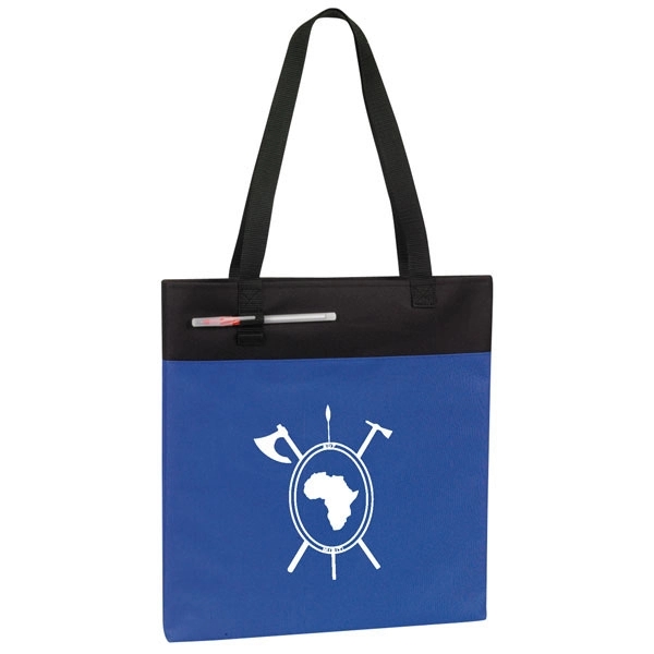600D polyester tote with large capacity, colored body, black handle and... from ASI 39820 Opusline (Benmex) / Opus Line