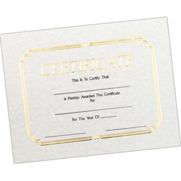 Foil embossed stock certificates, 8 1/2" x 11. Not guaranteed laser... from ASI 56100 Gemini Ind Inc / F & H Ribbon