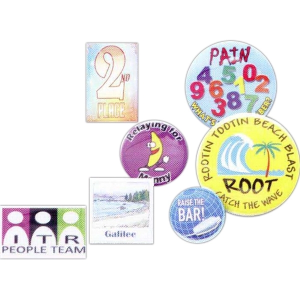 Celluloid button with safety pin back.... from ASI 56100 Gemini Ind Inc / Geminiline